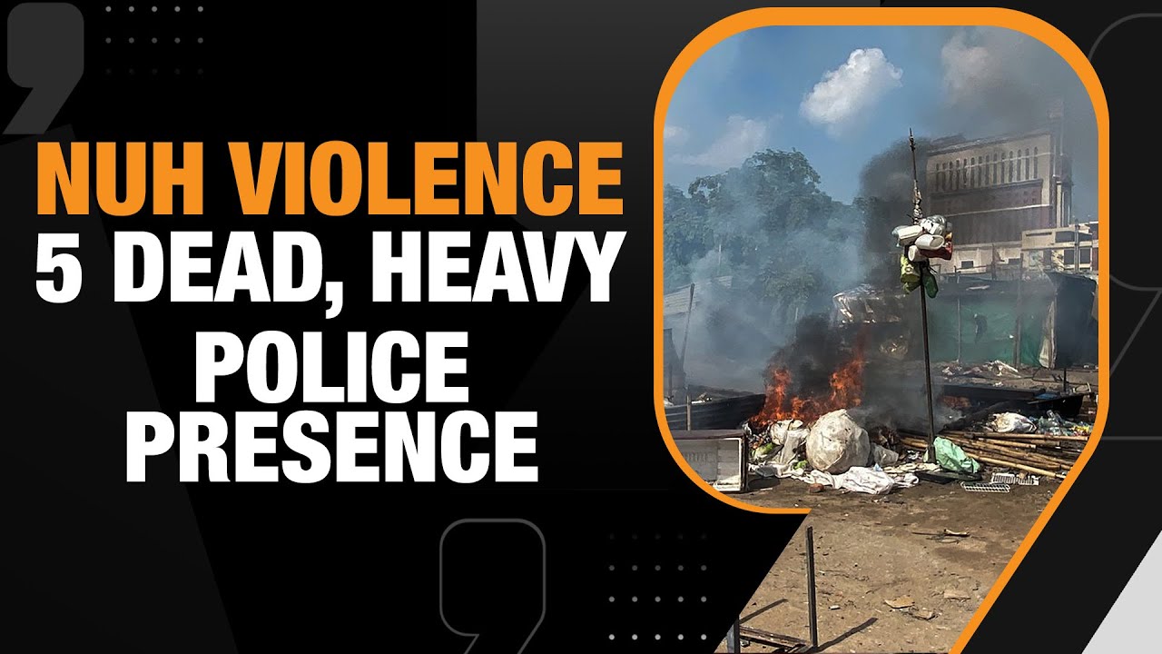 Nuh Violence Spreads To Gurgaon |5 Dead, 110 Detained, Mosque Torched, CM Alleges Conspiracy | News9