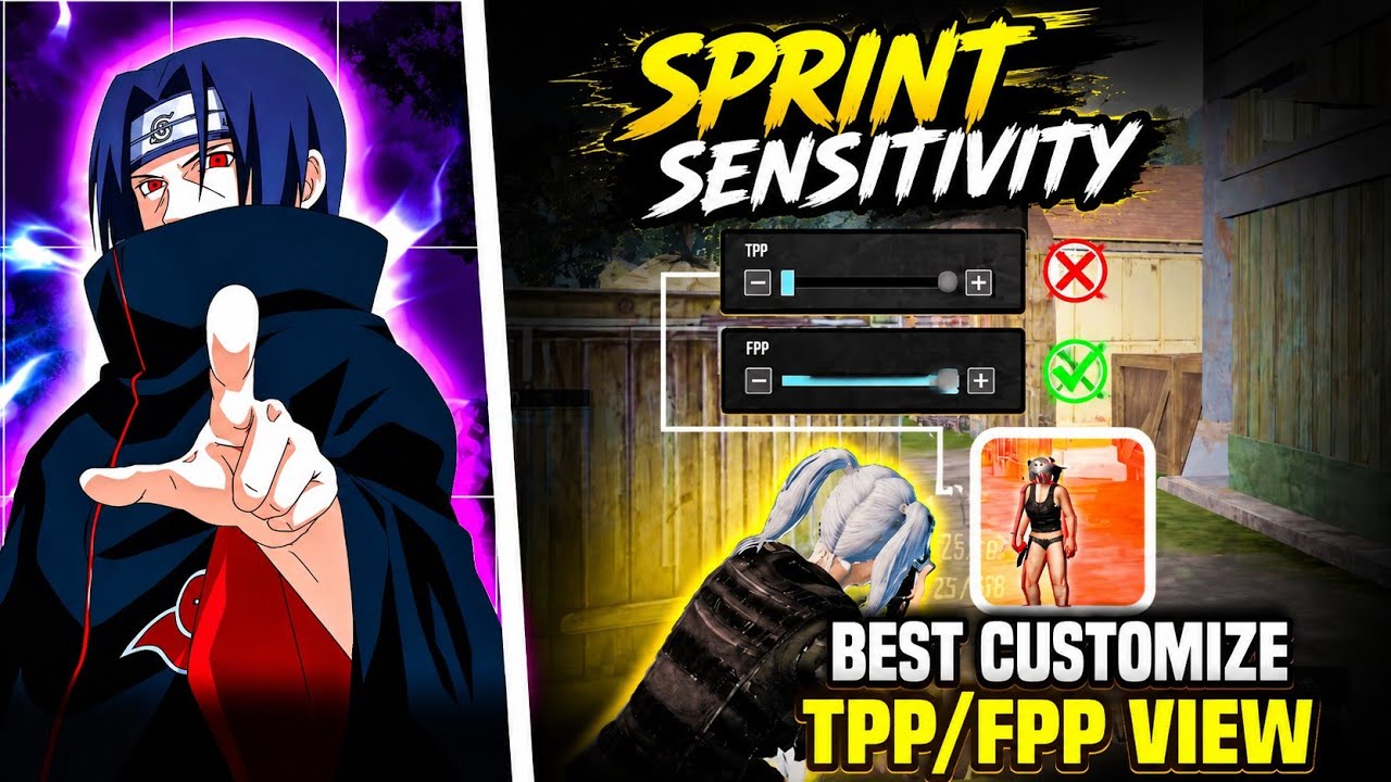 BGMI BEST SPRINT SENSITIVITY SETTINGS 🔥 BEST TPP/FPP VIEW CUSTOMIZE GUIDE | NO LAG & SMOOTH MOVEMENT
