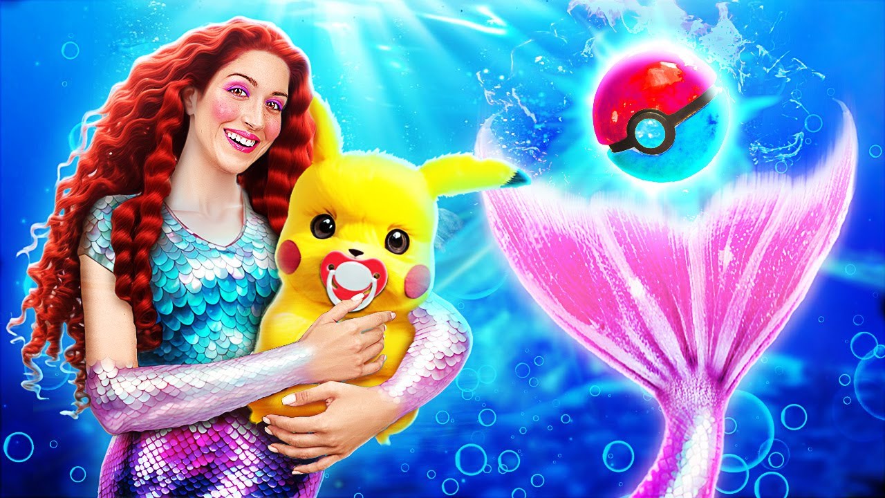 💙 MERMAID VS POKEMON 💖 Adopted 🤩 Pokemon in In Real Life By Yay Time!