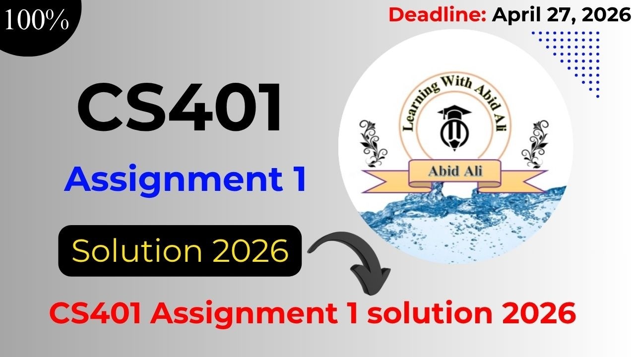 CS401 Assignment 1 Solution 2026 | CS401 Assignment 1 Spring 2026 | Assembly Language Programming