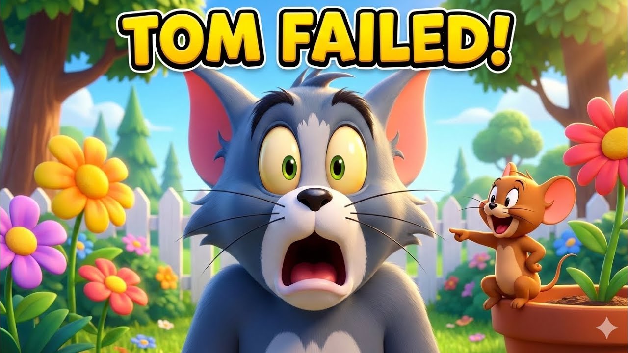Tom & Jerry Garden Chase 😂 | AI Cartoon Funny | Episode 1