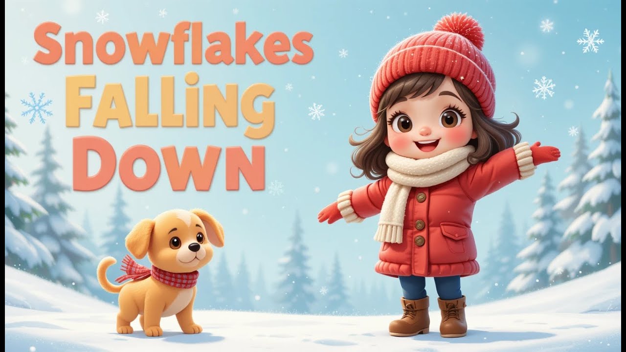 Kids songs |❄️ Snowflakes Falling Down | Fun Winter Song  | Sing & Dance Along 🎵l
