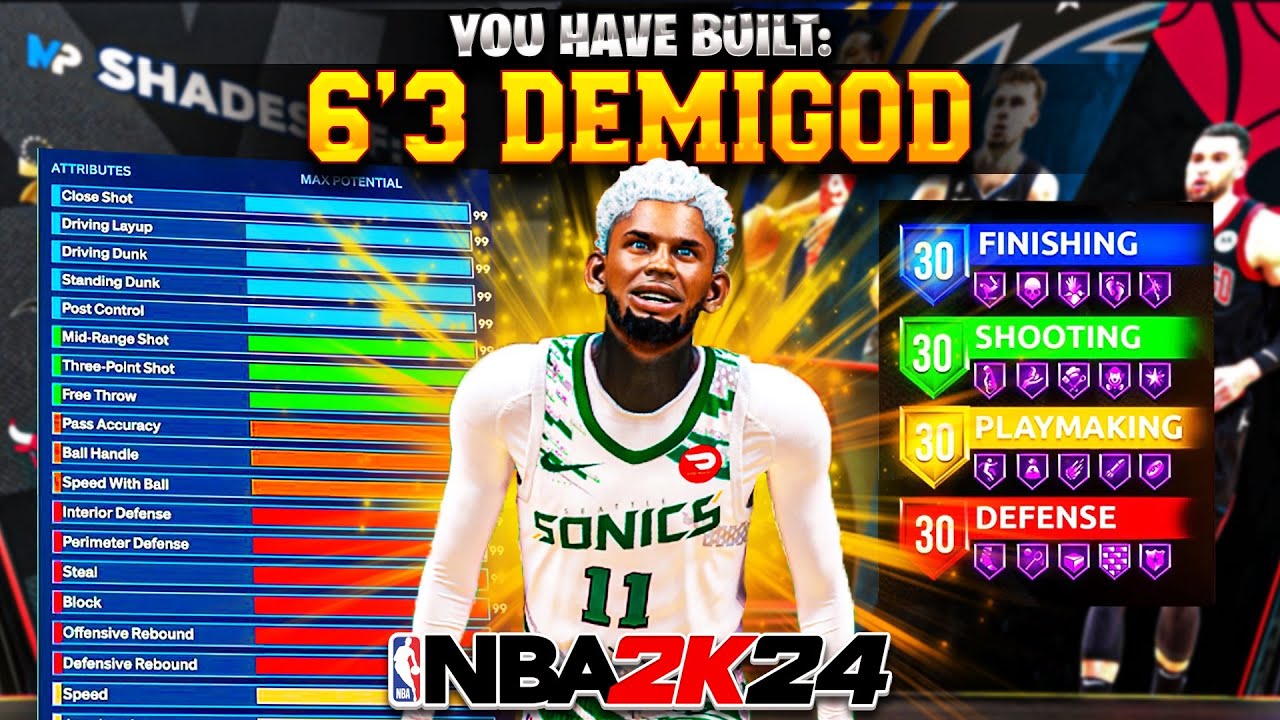 *NEW* 6'3 GUARD BUILD IS A DEMIGOD IN NBA2K24! 95 3BALL + HOF PLAYMAKING & DUNKS! BEST PG BUILD 2K24
