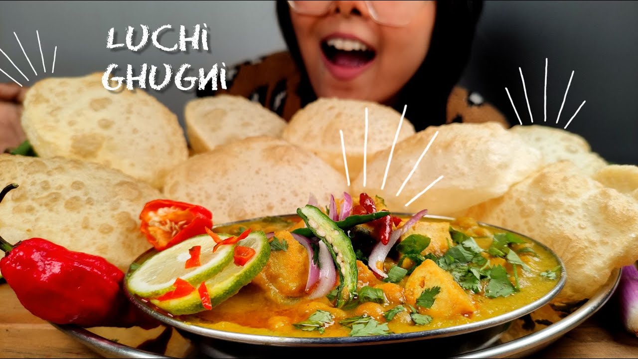 🔥LUCHI GHUGNI EATING CHALLENGE | 10 LUCHI GHUGNI CHALLENGE | BHOOT JOLOKIA MUKBANG🔥