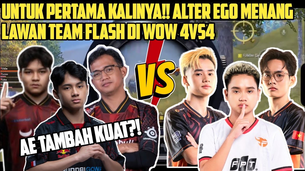 AKHIRNYA MENANG‼️ ALTER EGO KALAHKAN TEAM FLASH DI WOW 4VS4 | TRAINING PERSIAPAN PMGC - PUBG MOBILE