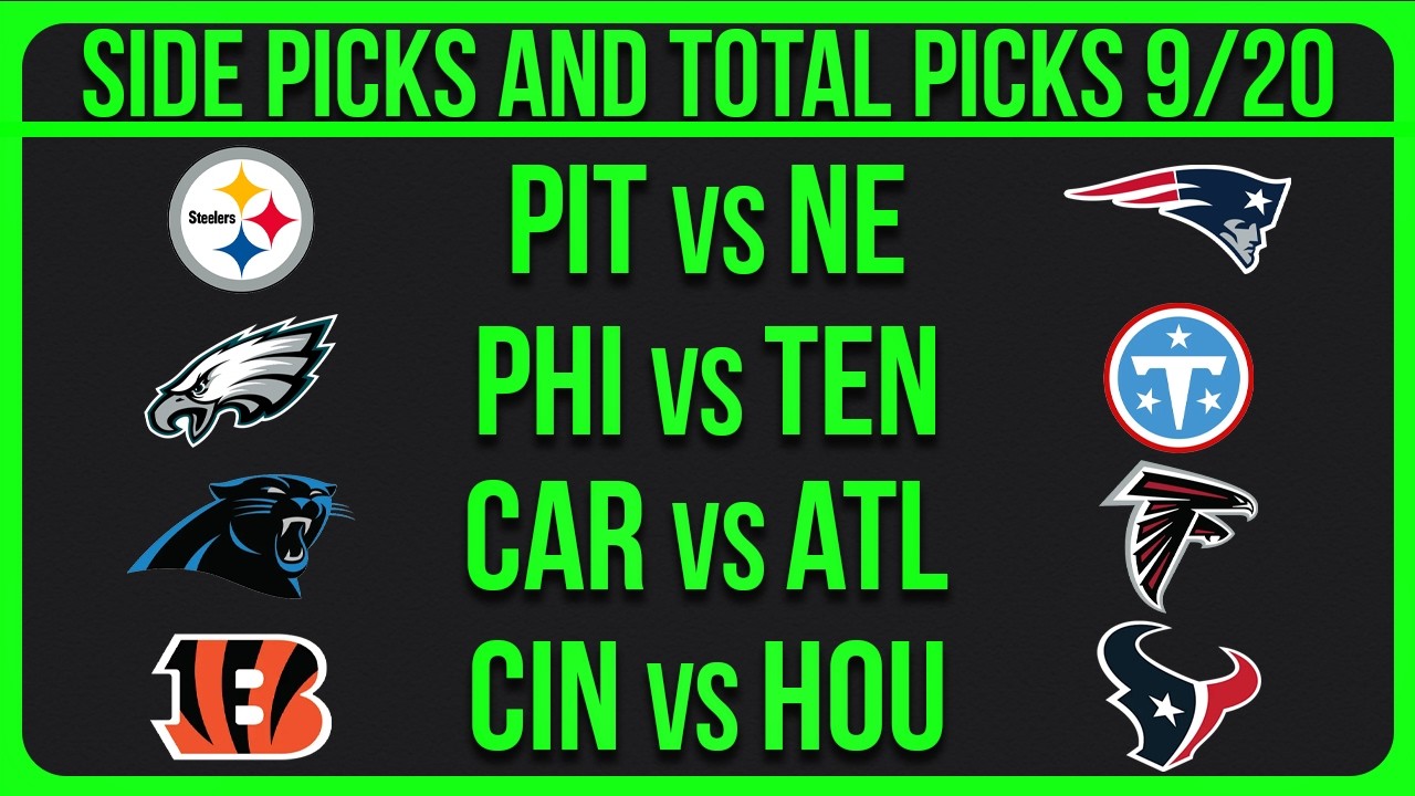 NFL Picks Today 9/20/26 NFL Week 2 Picks and Predictions (2/5)