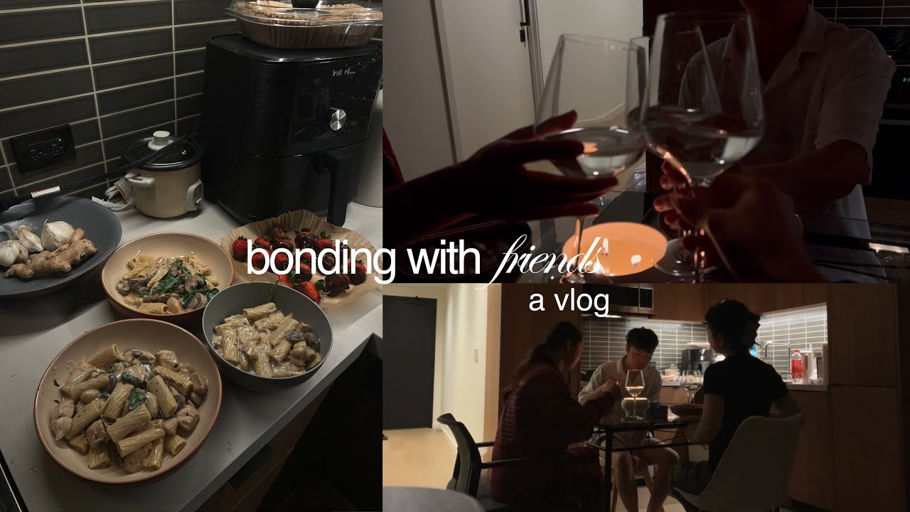 a vlog: bonding with friends 🫶🏻 | cooking date night, playing board games, boj popup, etc.