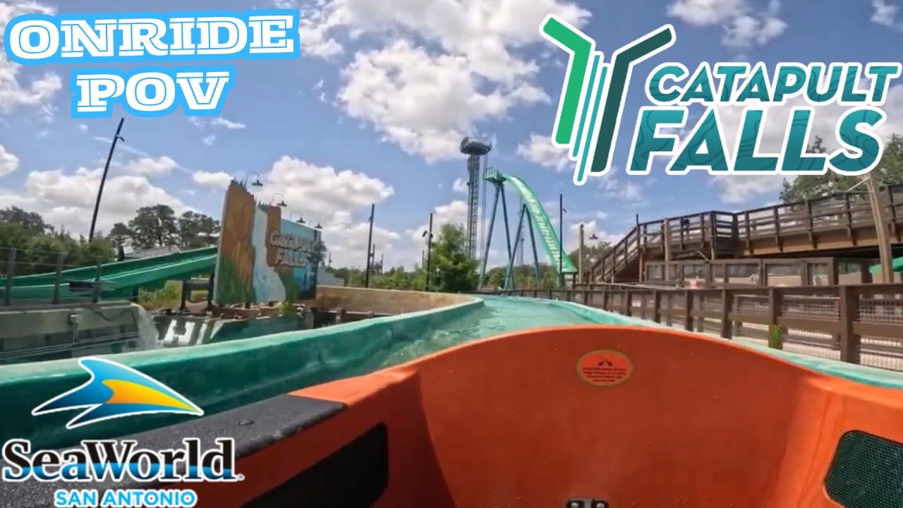 Catapult Falls On Ride POV || Seaworld San Antonio 2025