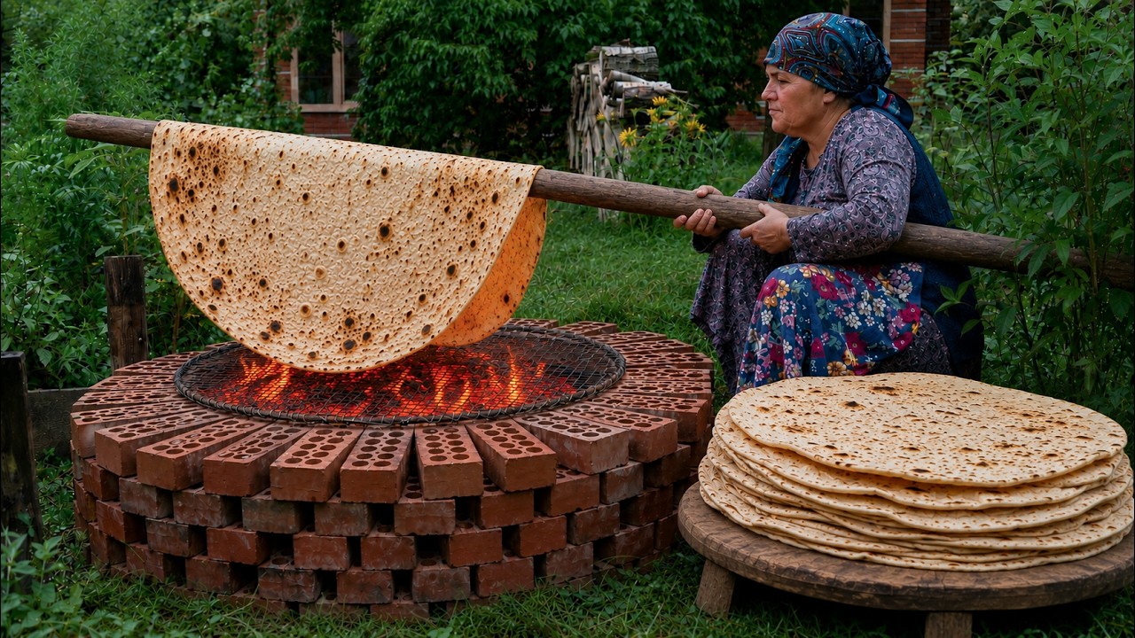 Bread Baking: Rustic Flatbread Cooked Over Glowing Coals 🌾🔥