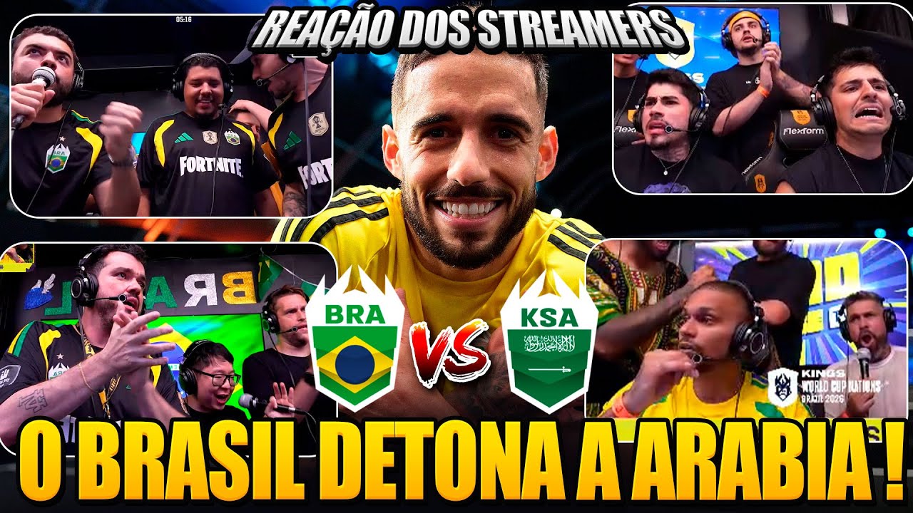 REA&Ccedil;&Atilde;O DOS STREAMERS AO BRASIL HUMILHANDO A ARABIA SEM D&Oacute;