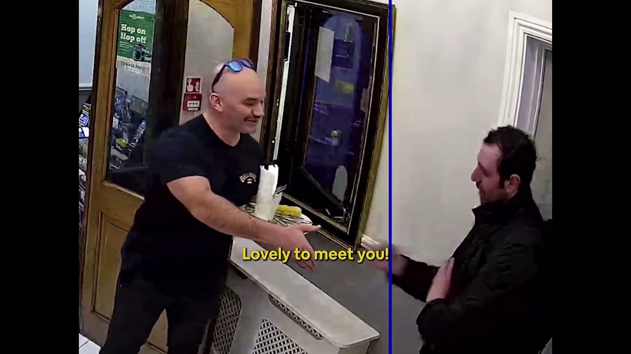 Far right lunatic walks into Charleville Lodge and meets Paul Stenson