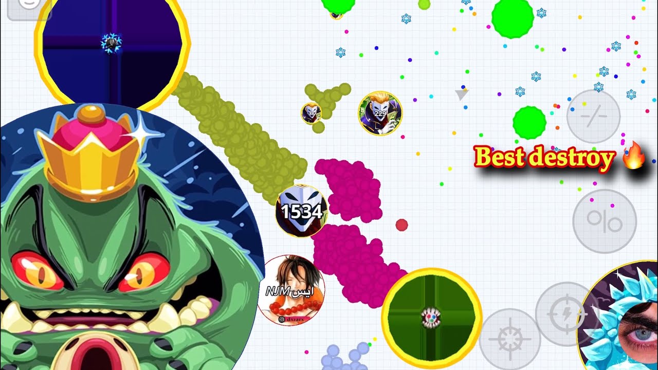 اقاريو - قيم بصوت سولو 😂🔥 جلد تجمعات المايكرو 😏🔥Agar.io solo macro destroy all players 💣🔥