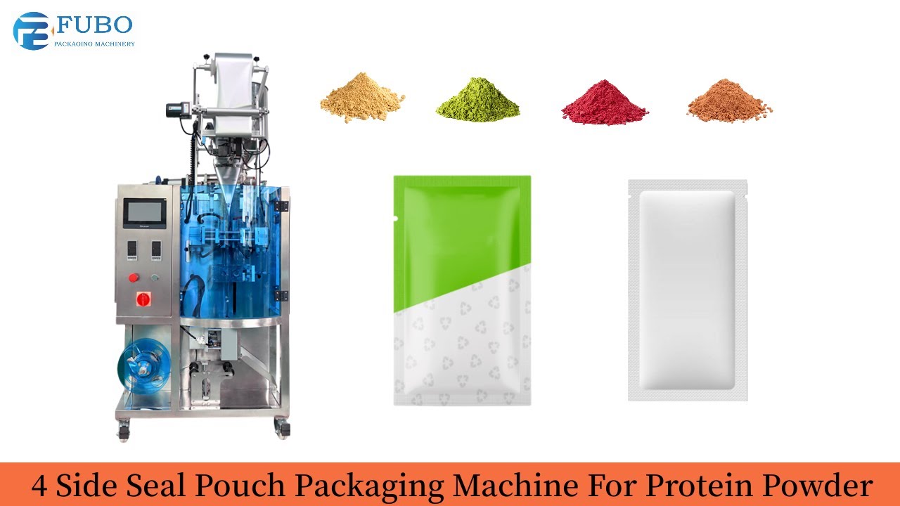 4 sides seal pouch packaging machine for protein powder