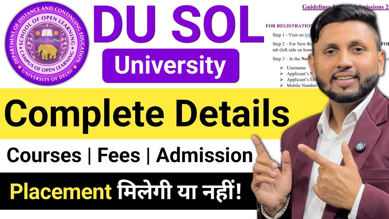 DU SOL University (Complete Details) | Admission 2026 | DU SOL Admission 2026 | DU SOL Review 2026