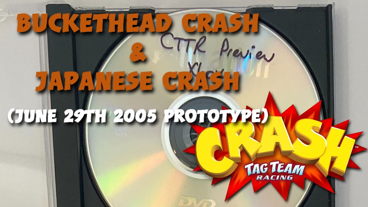 Crash Tag Team Racing (June 29th 2005 Prototype): Buckethead Crash & Japanese Crash