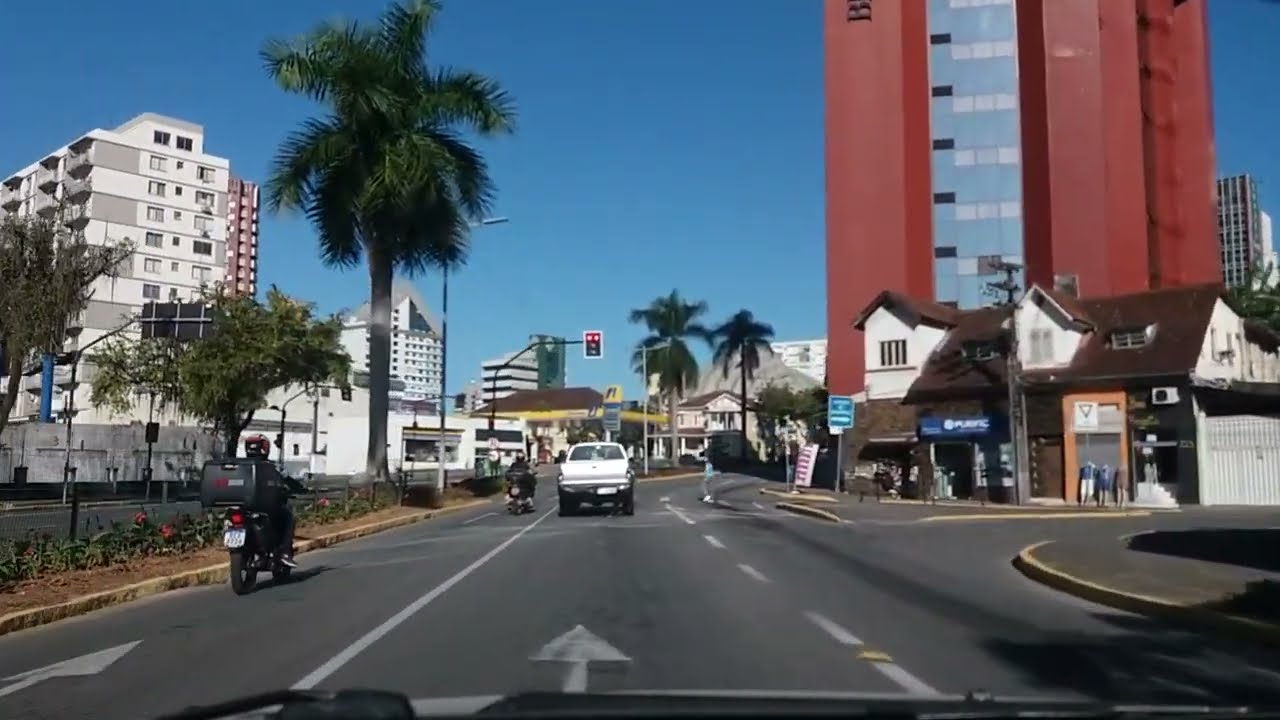 Saindo do Shopping Cidade das Flores no Centro Para Zona Sul de Joinville.