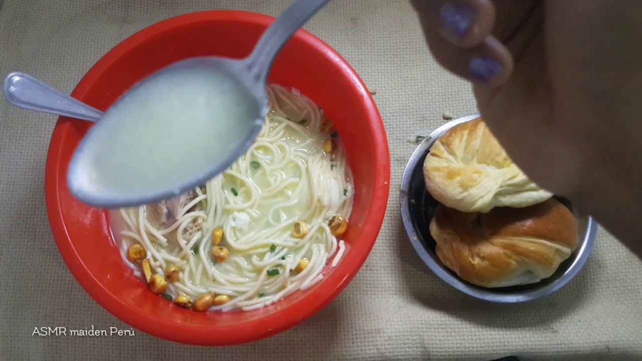 Asmr ~ 🥣Caldo de gallina🐔~ Comida de Perú | Asmr ~ 🥣 Chicken broth🐔 ~ Peruvian food