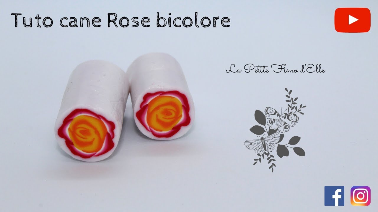 Tuto Cane Rose bicolore - La Petite Fimo d'Elle