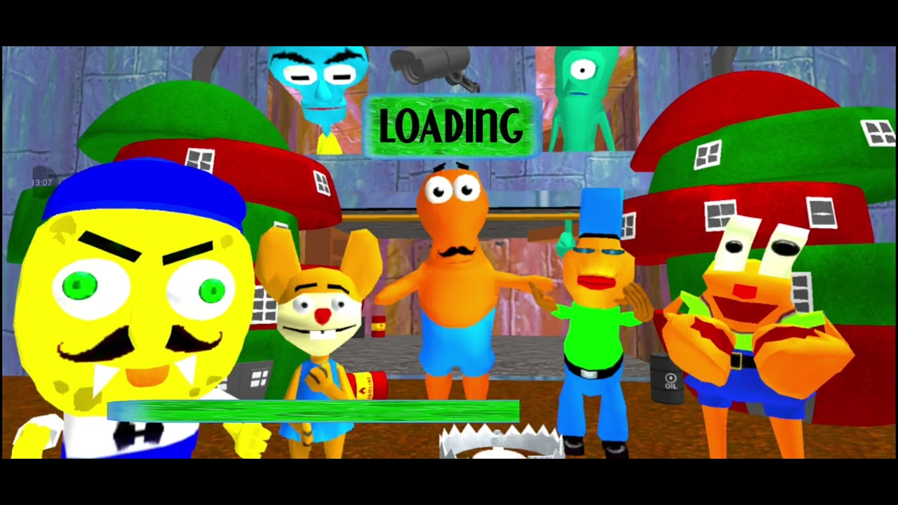Sponge neighbor escape 3d gameplay