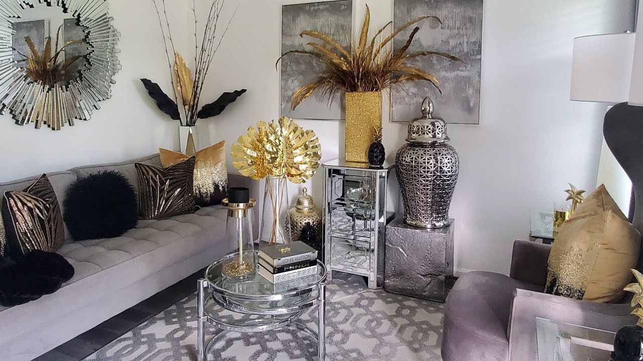 Living Room Tour #mixingmetals #goldandsilver