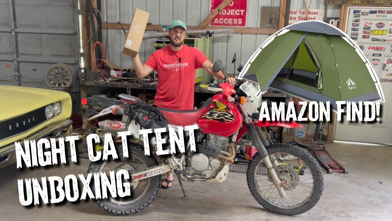Prime Day Motocamp Tent UNBOXING for Smoky Mountain 500 Trip! #sm500 #motocamping #amazonfinds
