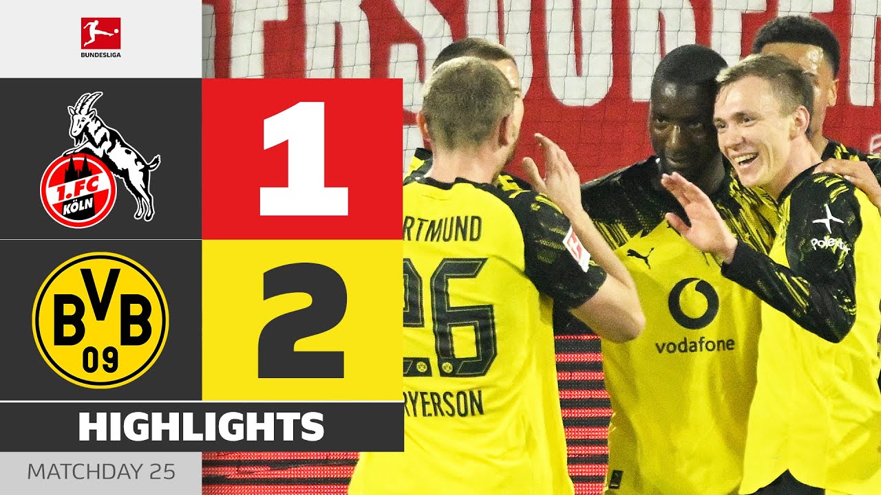 Guirassy & Beier Score At Close Win! | 1. FC K&Ouml;LN - BORUSSIA DORTMUND | Highlights | Bundesliga