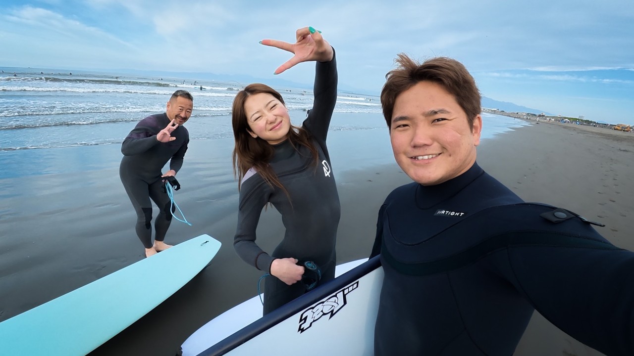 まりん親子と湘南でサーフィンしてきた【重大報告あり】