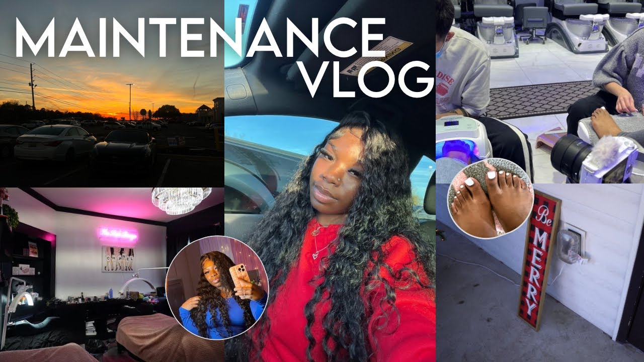 Winter Maintenance Vlog| hair, lashes, toes, prepping for friends Christmas party, shopping+ more