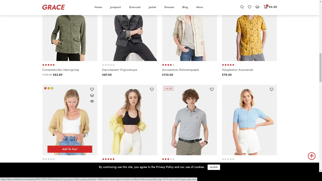 GRACE - Minimal Fashion Store Prestashop 17 Responsive Theme template accessories