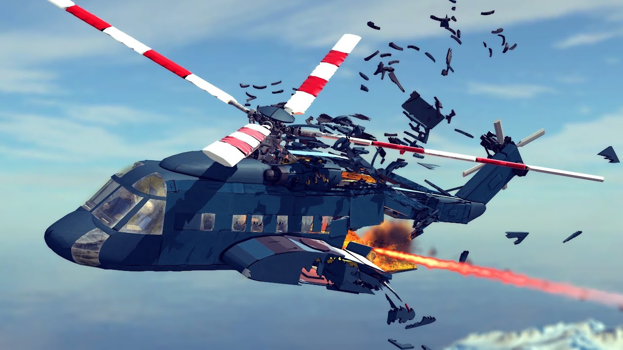 S-92 Sikorsky Shootdowns, Cluster Bombs and Air-to-Air Shootdowns #1 | Besiege