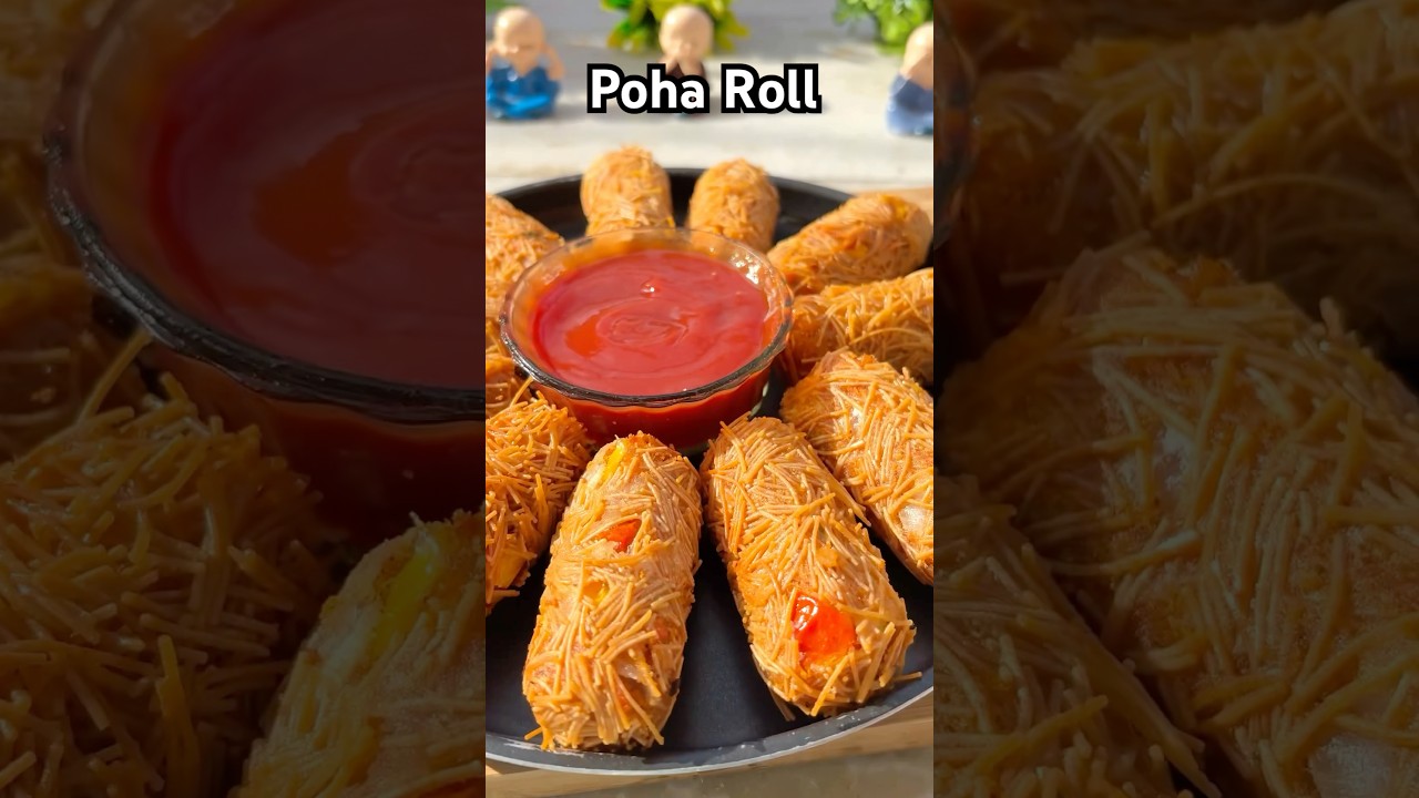 Viral Poha Roll #poha #cutlet #shortsfeed #shorts #recipe #poharecipe