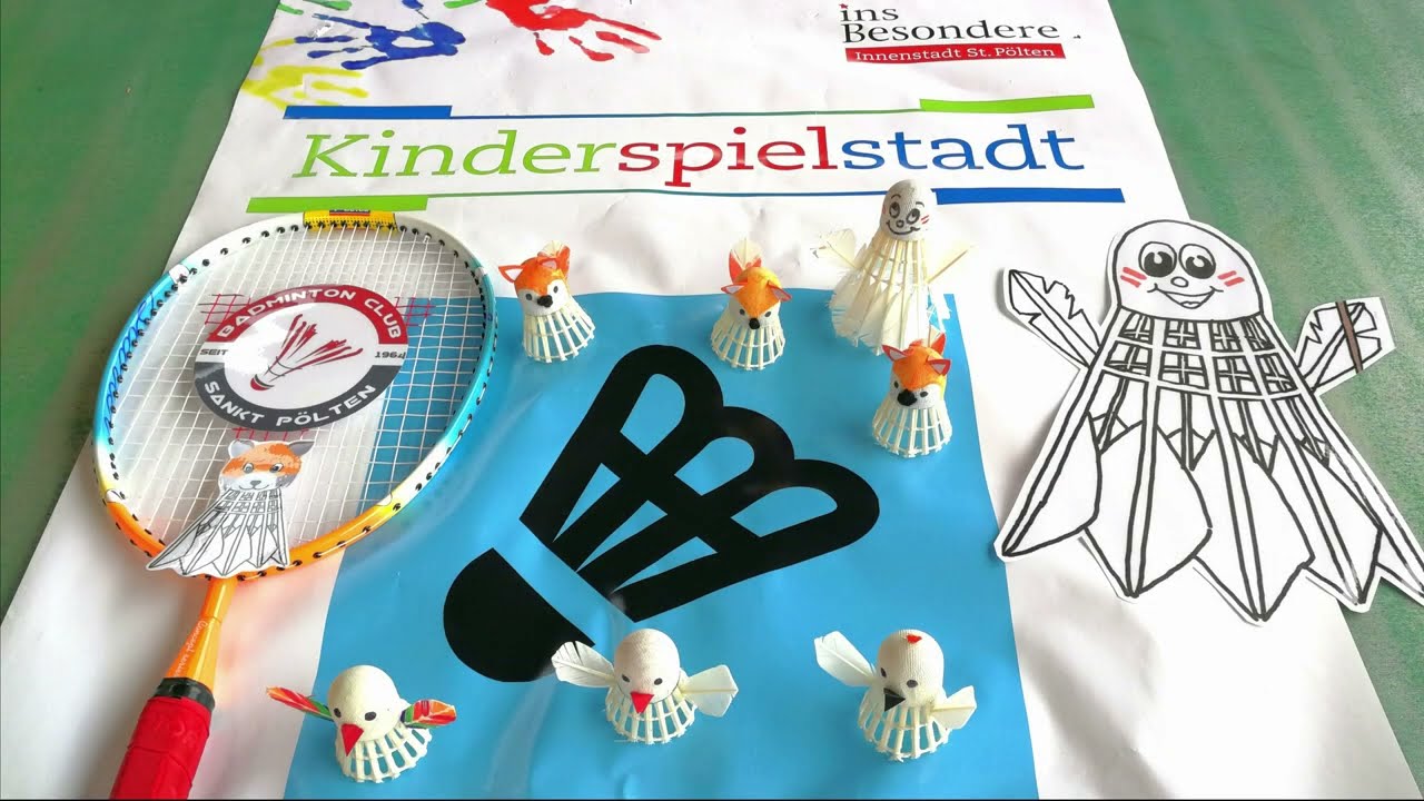 Outdoor Badminton, Upcycling und Minty in der Kinderstadt