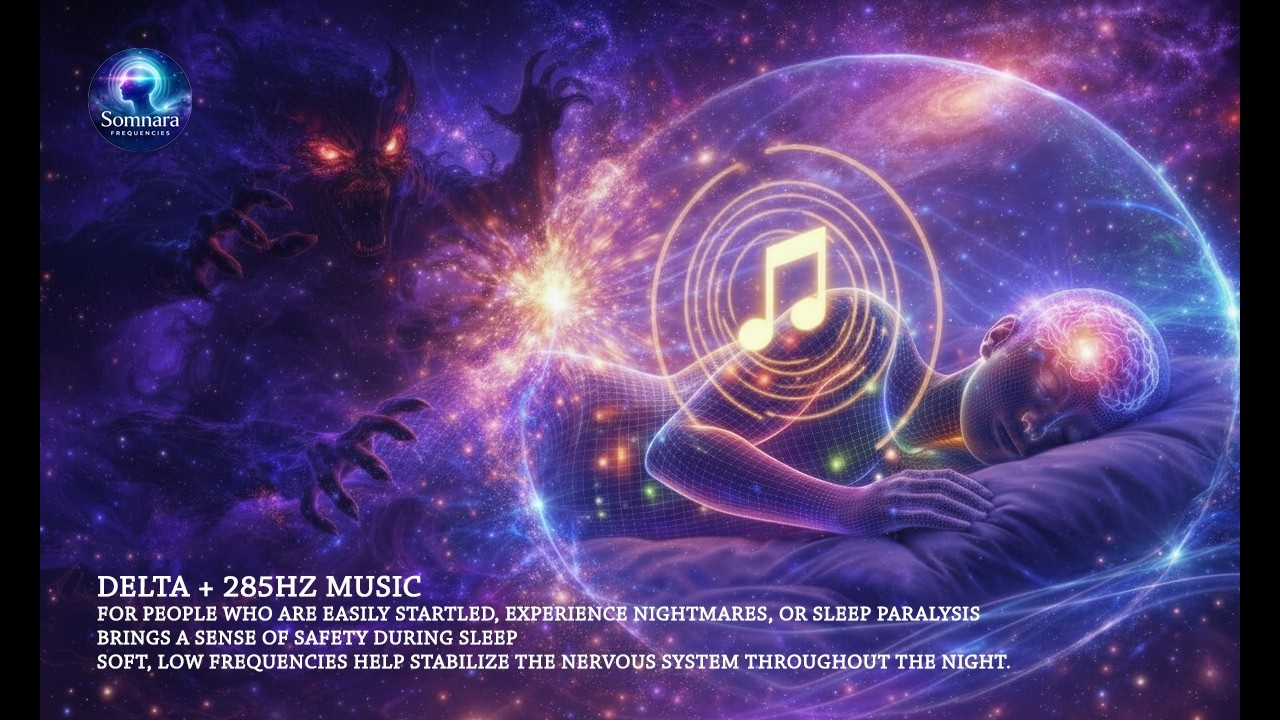 Delta + 285Hz Music | Calm Fear, Nightmares & Sleep Safety | Healing Frequencies