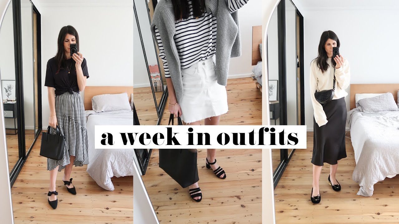WHAT I WEAR IN A WEEK - Minimal Spring Style Outfit Ideas | Mademoiselle