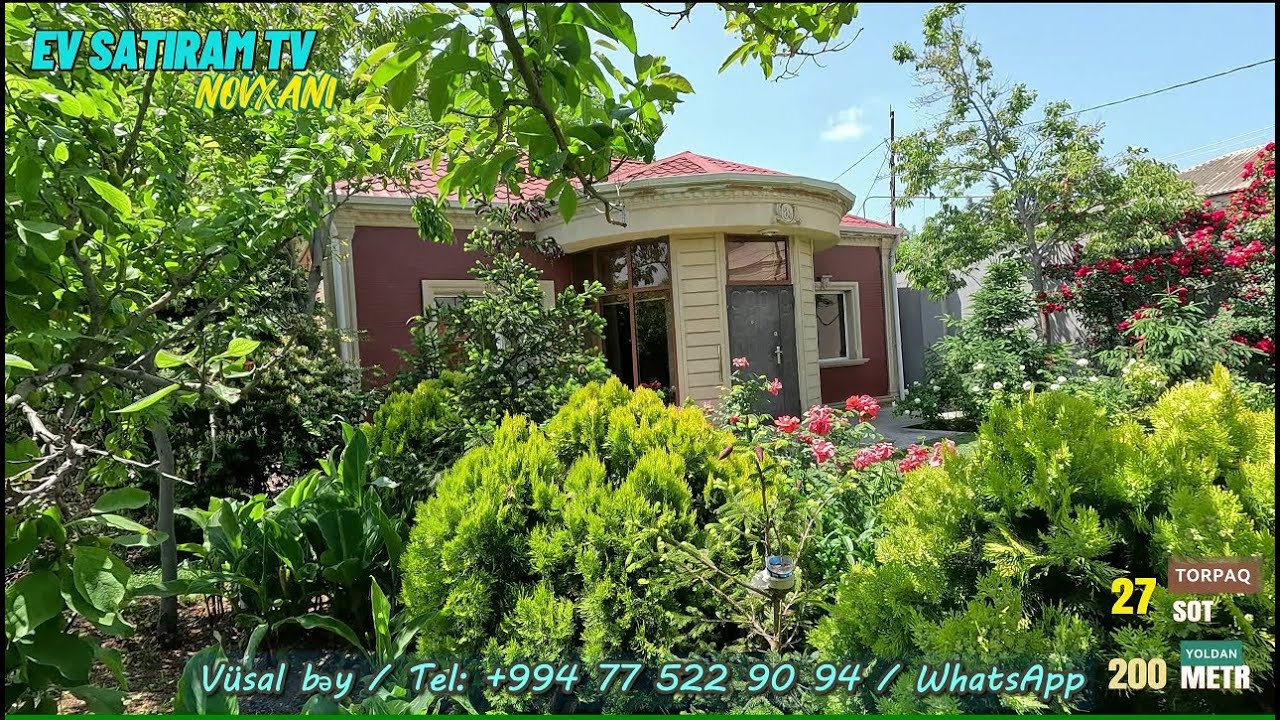 YENİ! 👉 NOVXANIDA! DƏNİZƏ YAXIN, 27 SOTDA🌳🏡 BAĞLI-BAĞÇALI EV SATILIR /Недвижимость / EV SATIRAM TV