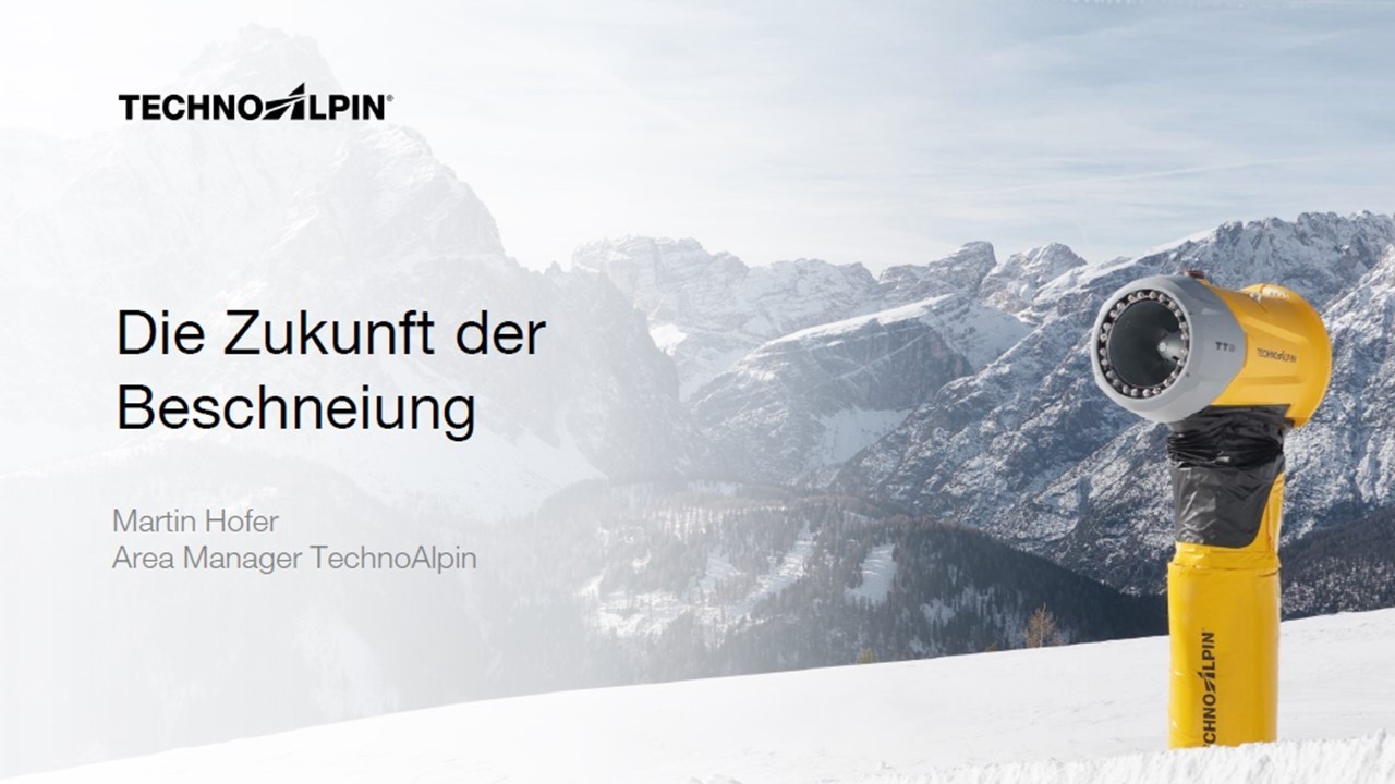 Martin Hofer (TechnoAlpin): die Zukunft der Beschneiung