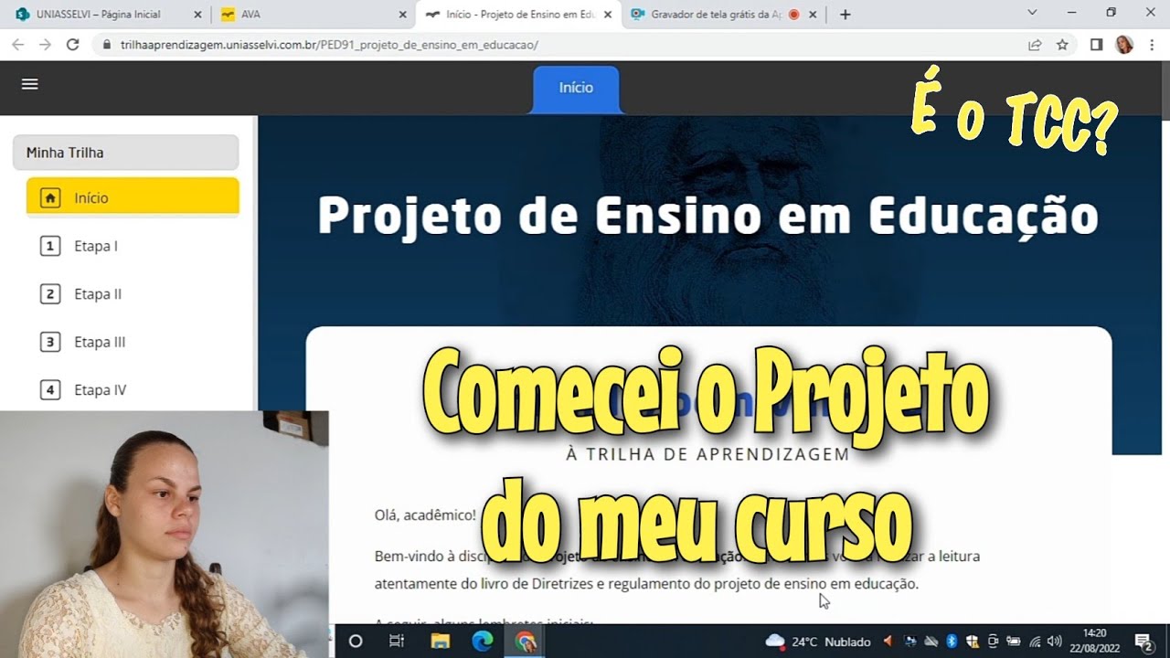 PROJETO DE ENSINO EM EDUCAÇÃO DO CURSO DE PEDAGOGIA NA UNIASSELVI | trilha de aprendizagem
