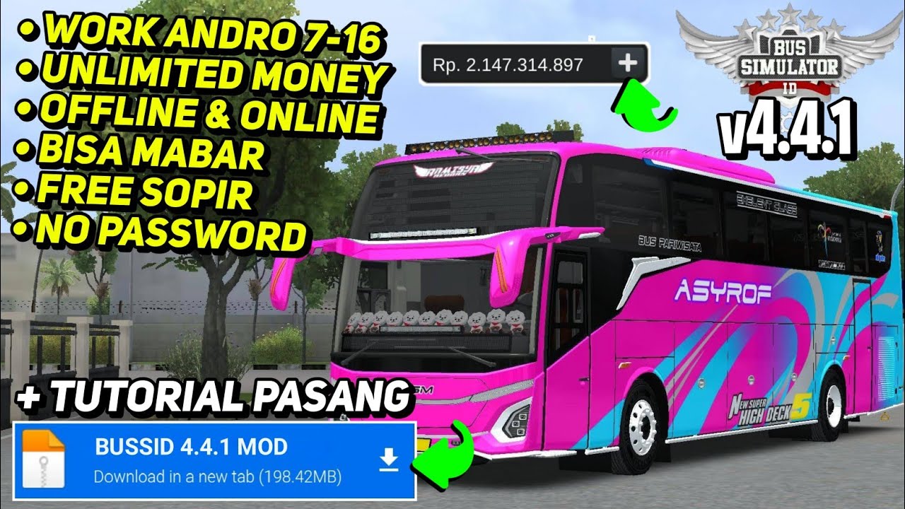 BUSSID MOD APK V4.4.1 LATEST NO ADS | BUS SIMULATOR INDONESIA MOD APK 4.4.1 UNLIMITED MONEY