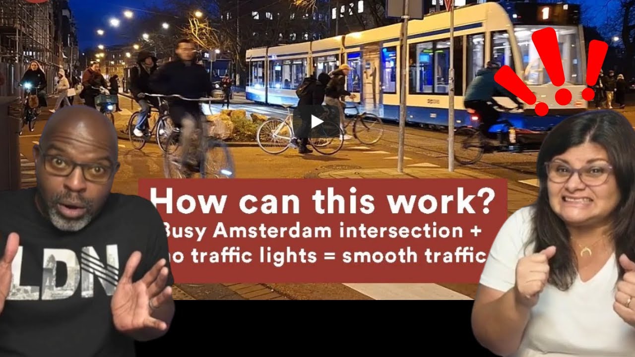 Americans React to How Well Traffic FLOWS in Amsterdam