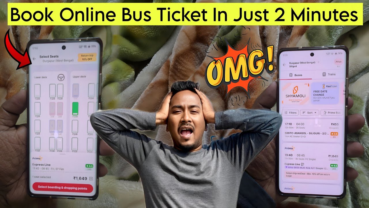 How To Book Online Bus Ticket In Just 2 Minutes🤔Redbus✅