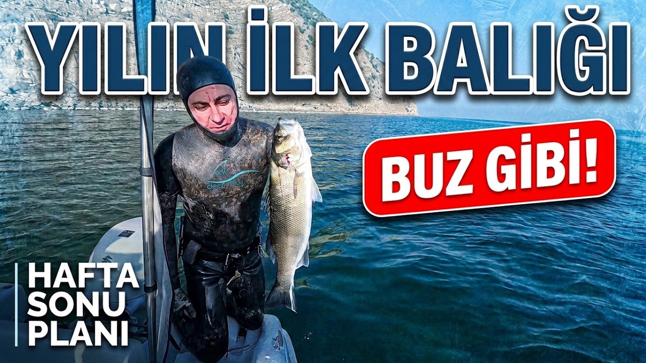 BUZ GİBİ DENİZDE KOCAMAN LEVREK YAKALADIK!!