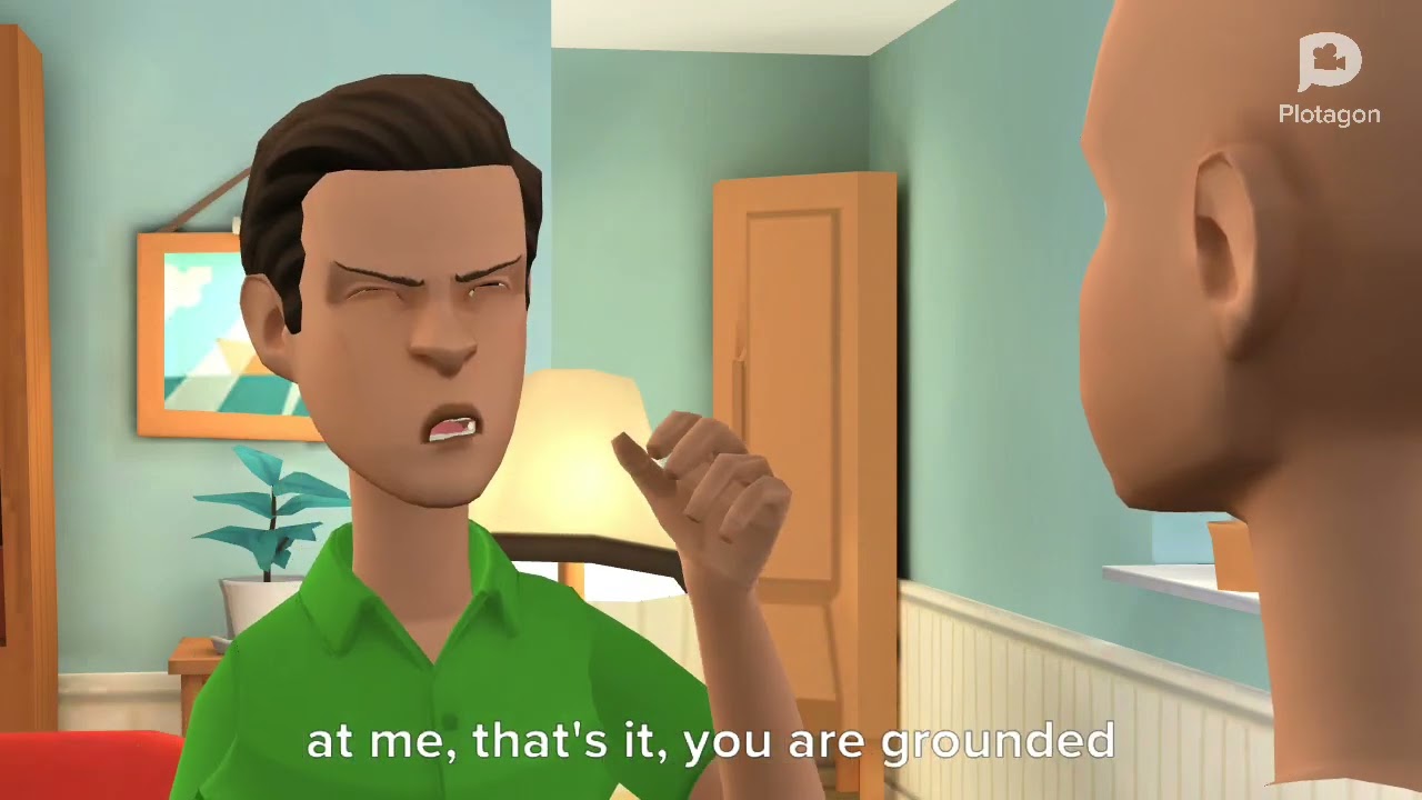 Classic caillou swear at dad / Grounded