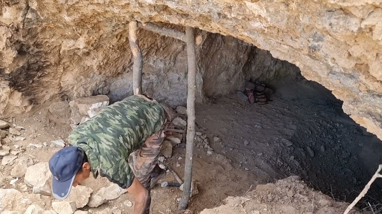Building to survive: Transforming an old cave into a cozy and comfortable shelter