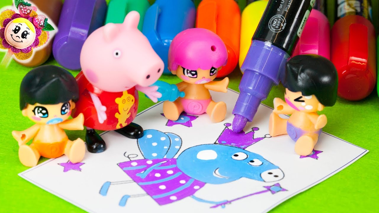 PEPPA PIG ET LE 3 MARKER CHALLENGE ENTRE FRÈRES ET SOEUR PINYPON FR! PON SE FÂCHE, IL VEUT GAGNER !