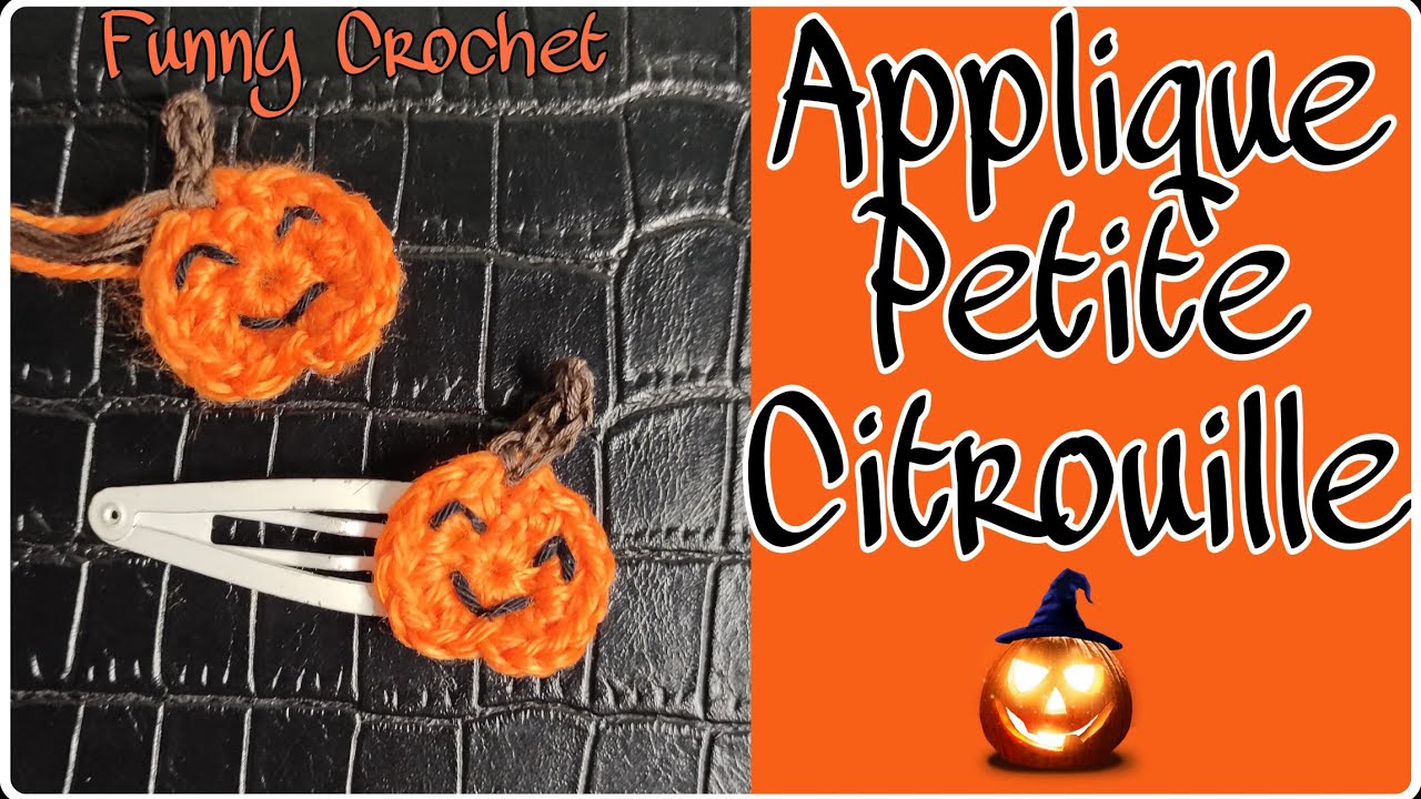 🎃 L'applique petite citrouille 🎃 #crochet #halloween