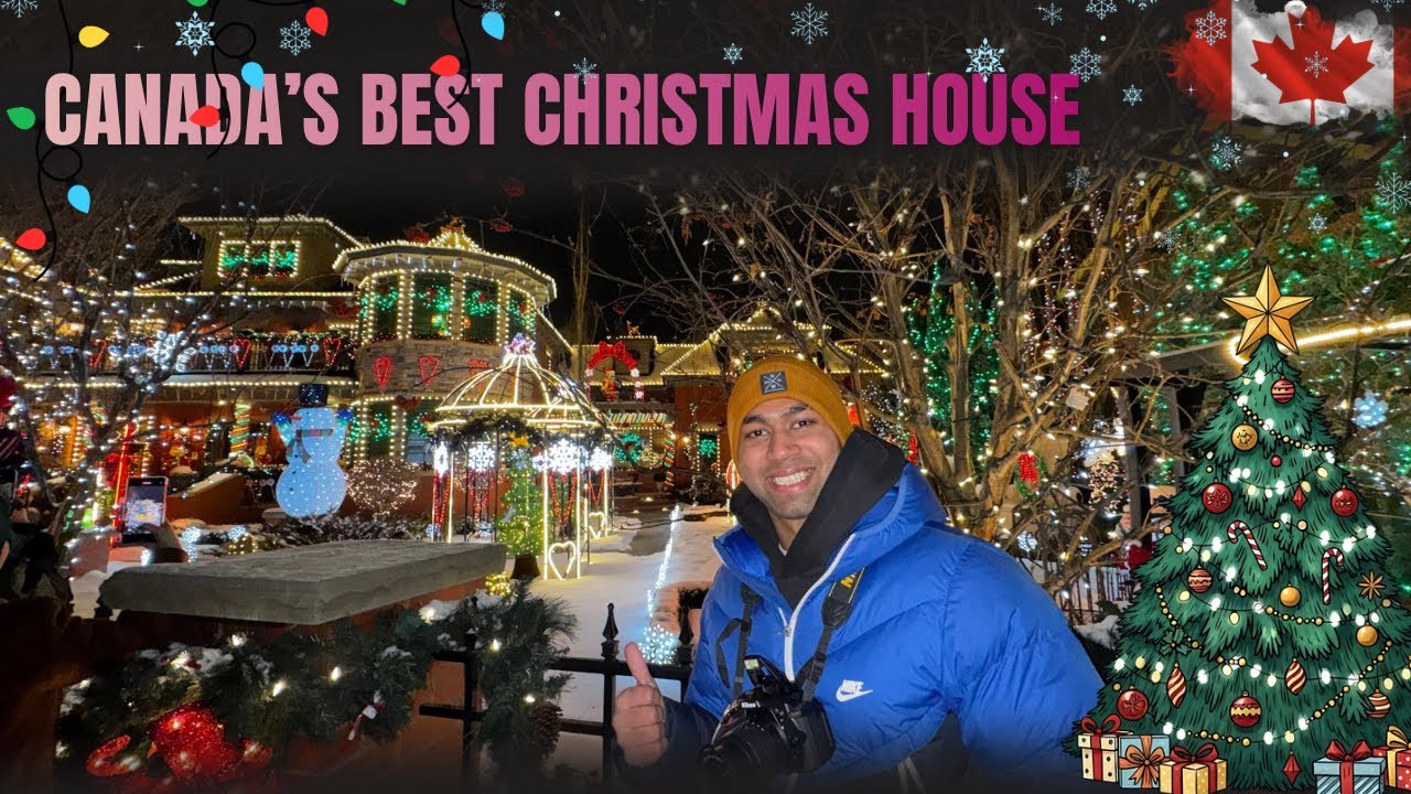 Most Beautiful Christmas House in Calgary 🇨🇦 | Festive Vlog & Drone Shots