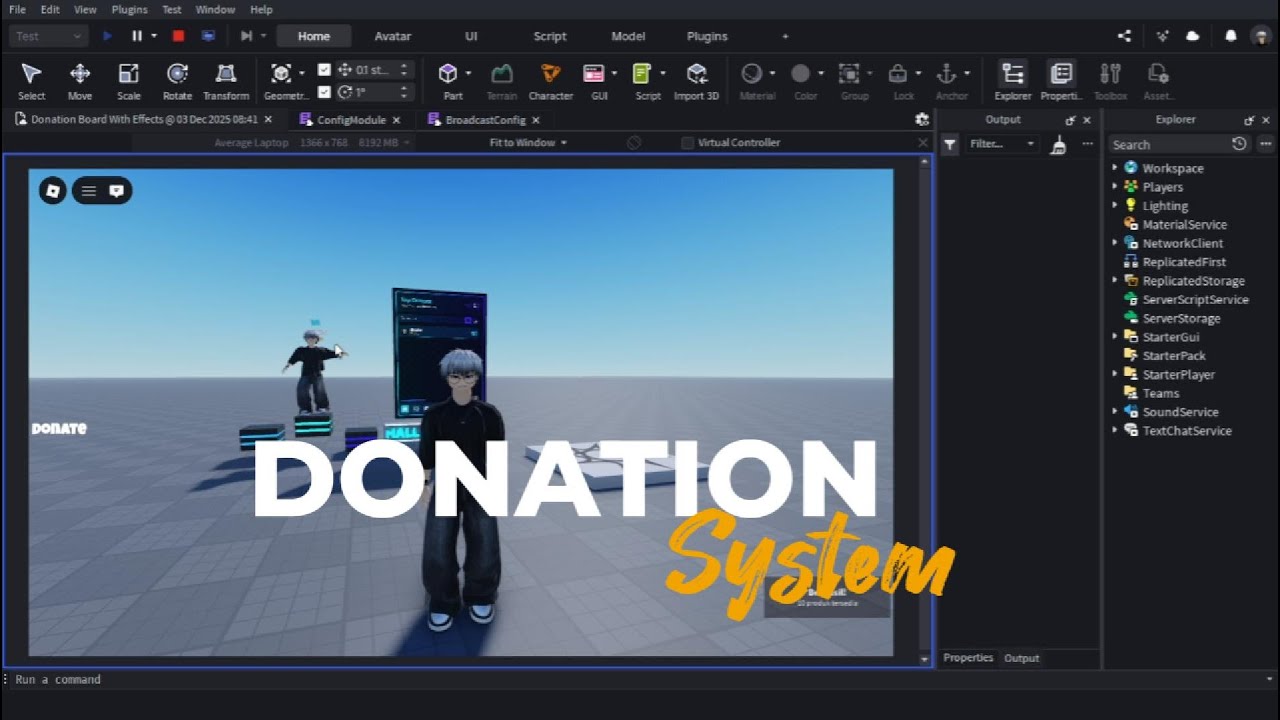 [FREE MODEL] Ini dia salah satu sumber pemasukan map! Donation System | Roblox Studio