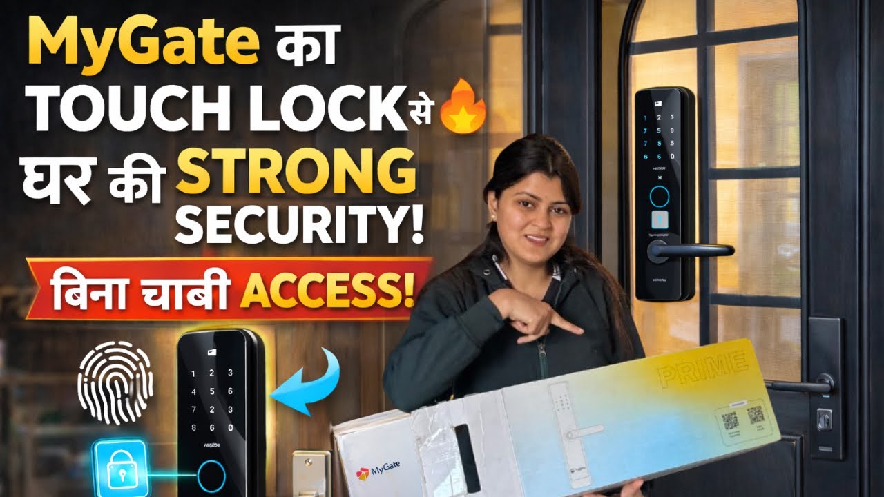 MyGate Touch Lock 🔥 | बिना चाबी घर की Security | Full Review #mygate #flatindelhincr #interiorwork 