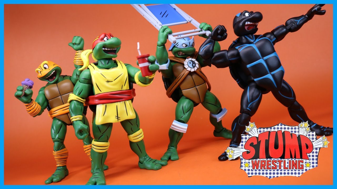 Обзор коллекционных фигурок NECA Toys Teenage Mutant Ninja Turtles ARCHIE STUMP WRESTLING из 4 штук