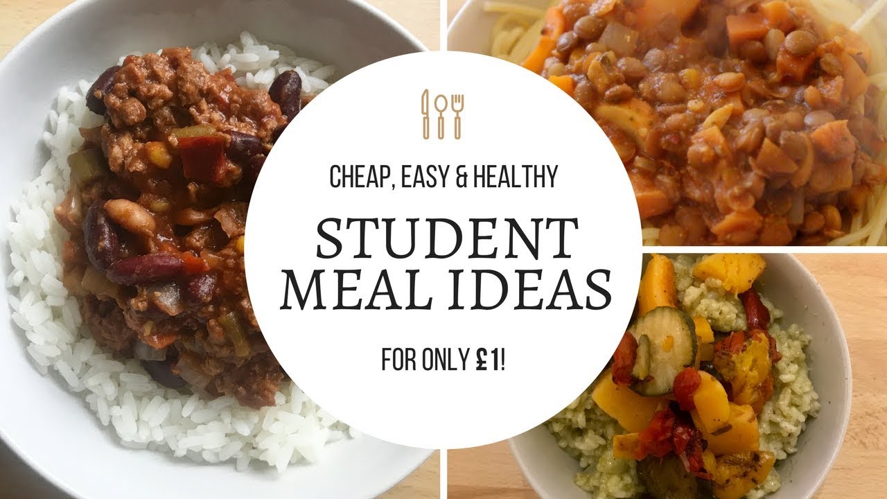 CHEAP STUDENT MEAL IDEAS // Healthy dinners for £1